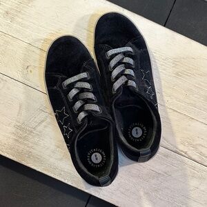 REVITALIGN Black Sneakers with Silver Accents